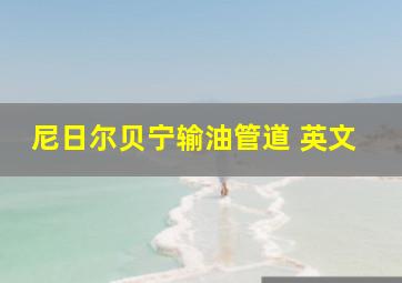 尼日尔贝宁输油管道 英文